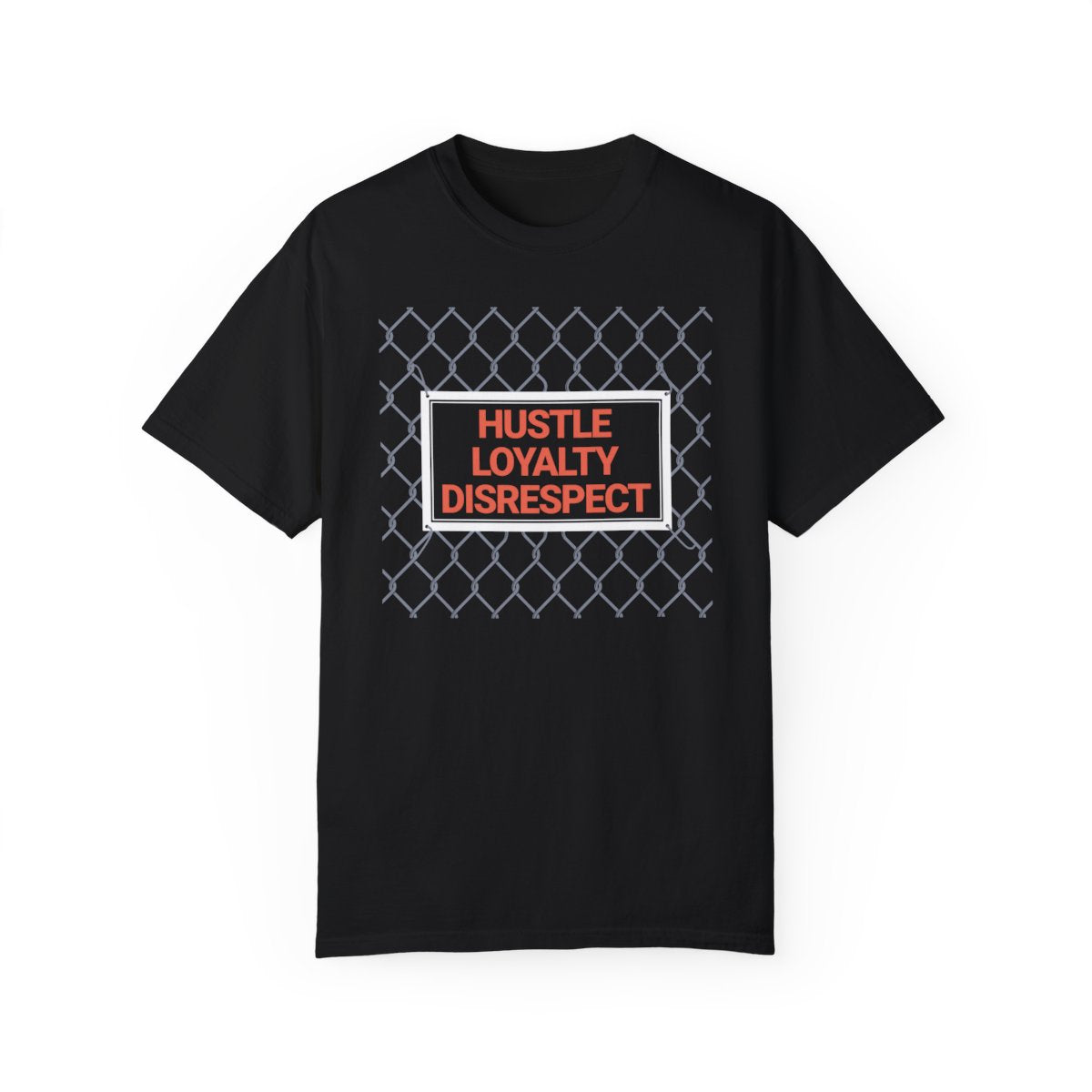 "Hustle Loyalty Disrespect" Cage Short Sleeve Tee