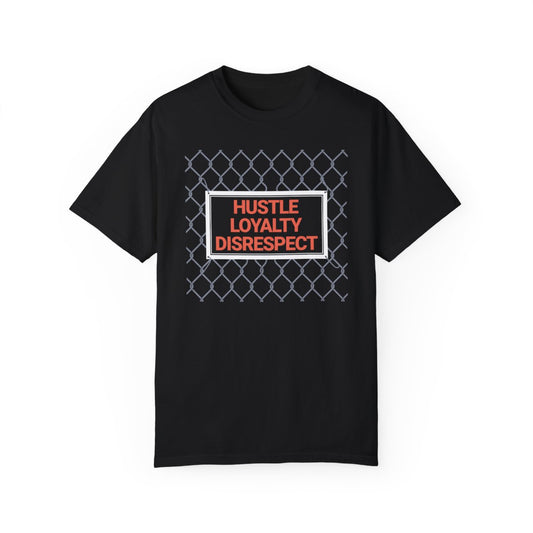 "Hustle Loyalty Disrespect" Cage Short Sleeve Tee